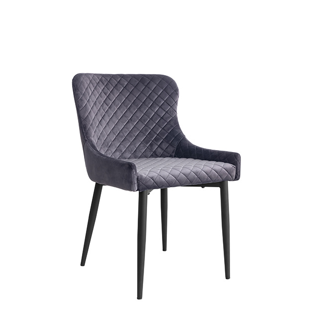 Wholesale Fabric Foam Metal Legs Dining Chair Hot Sale Dining Chair Comfortable Chair Modern