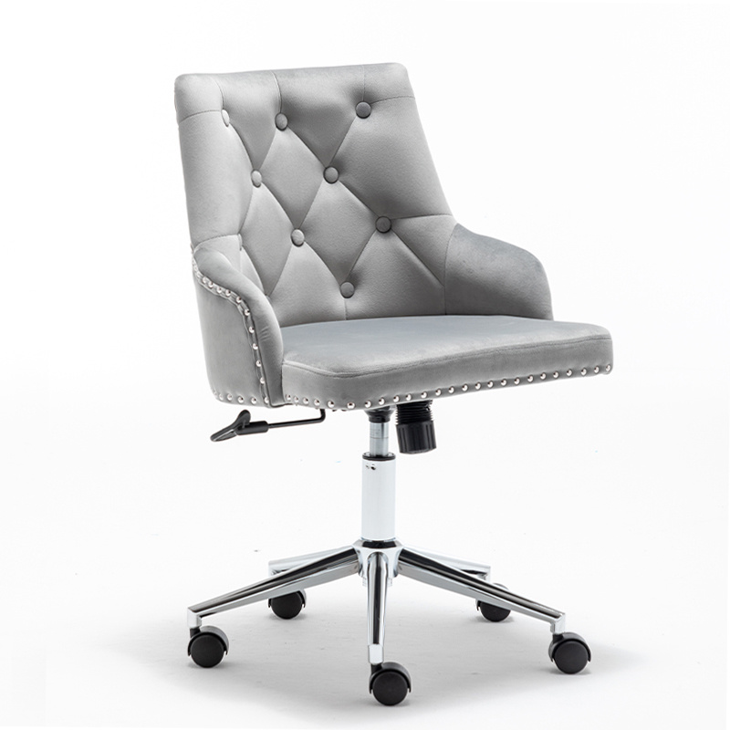 Reclinable Ceo Vintage Premium Upholstered Real Office Guest Leather Chair Grey Color Pu