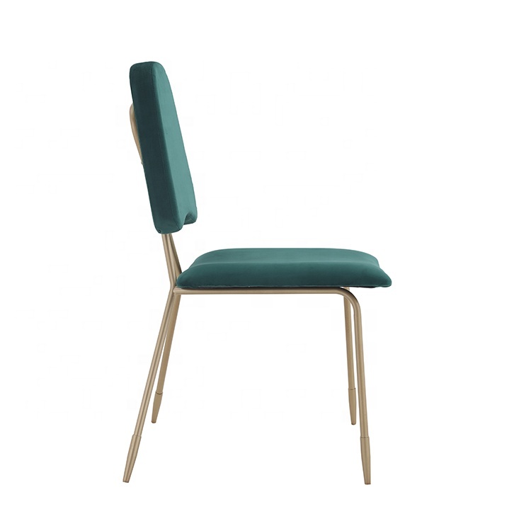 Modern Velvet Comfot Fabric Tufted Backrest Luxury Fabric Dining Chair