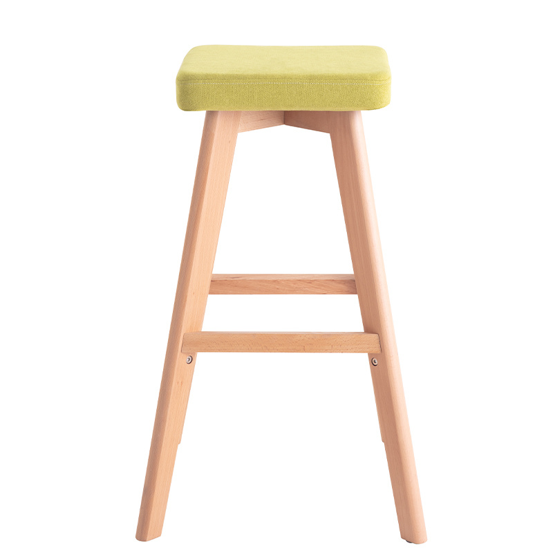 French Style Bar Stool High Chair Modern Luxury Wooden Bar Chairs