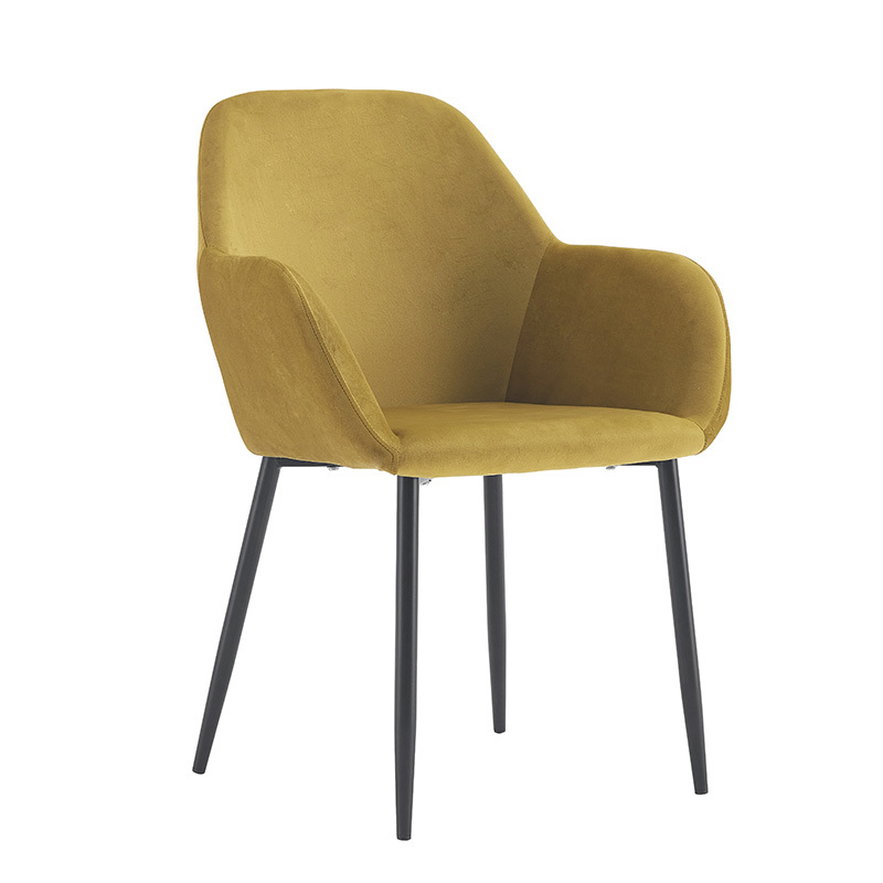 Best Fabric Furniture High Back Ergonomics Design Simple Design Modern White Black Dining Chair