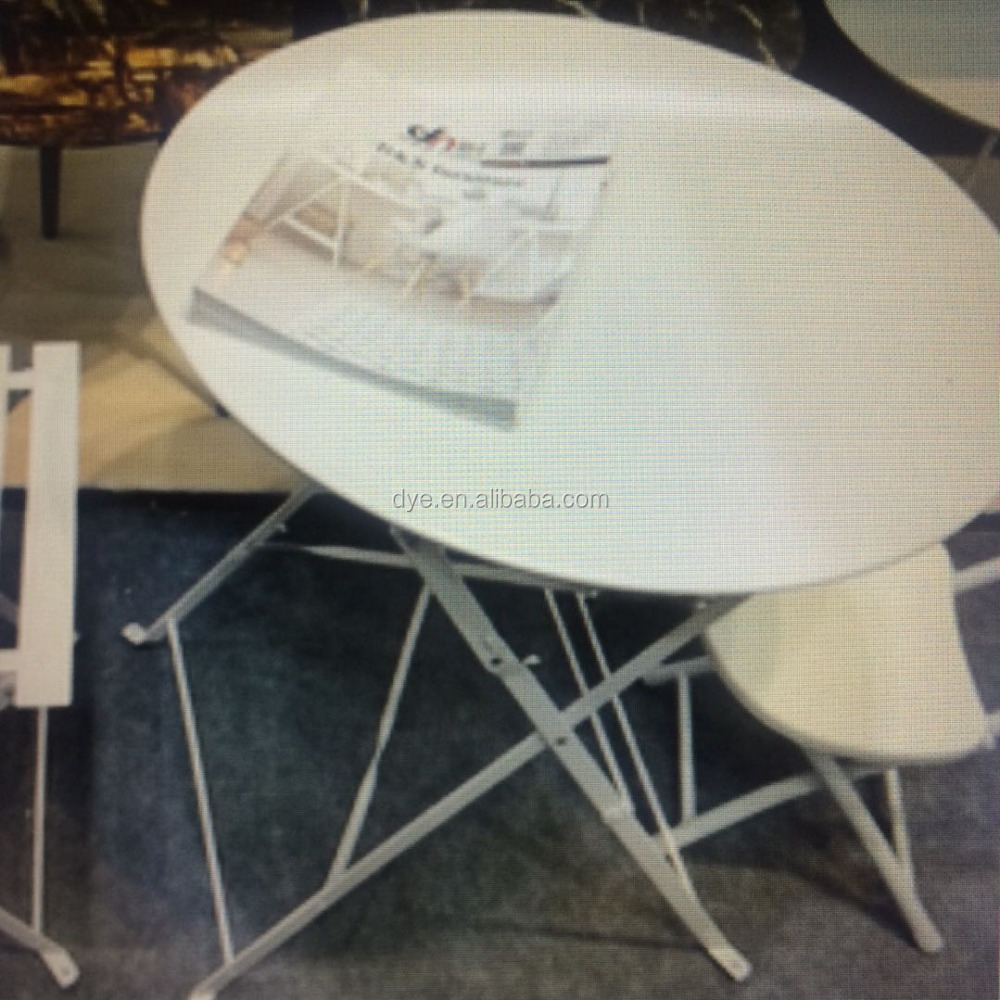 Novel Hot Selling Modern Cheap Simple Indoor Outdoor Popular Wholesale White Steel Folding Table