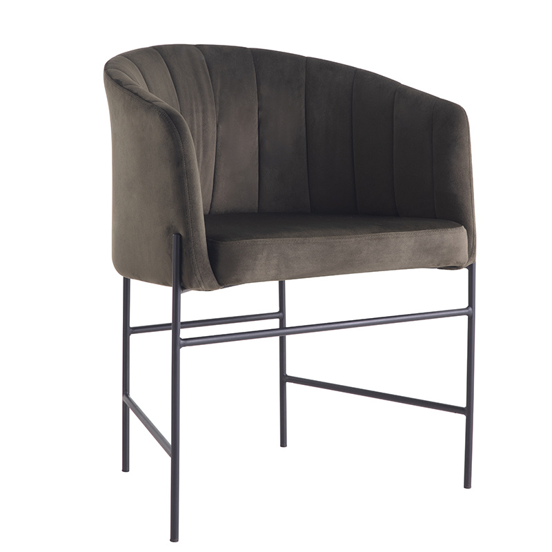 New Model Fabric Black Legs Modern Dining Room Chair