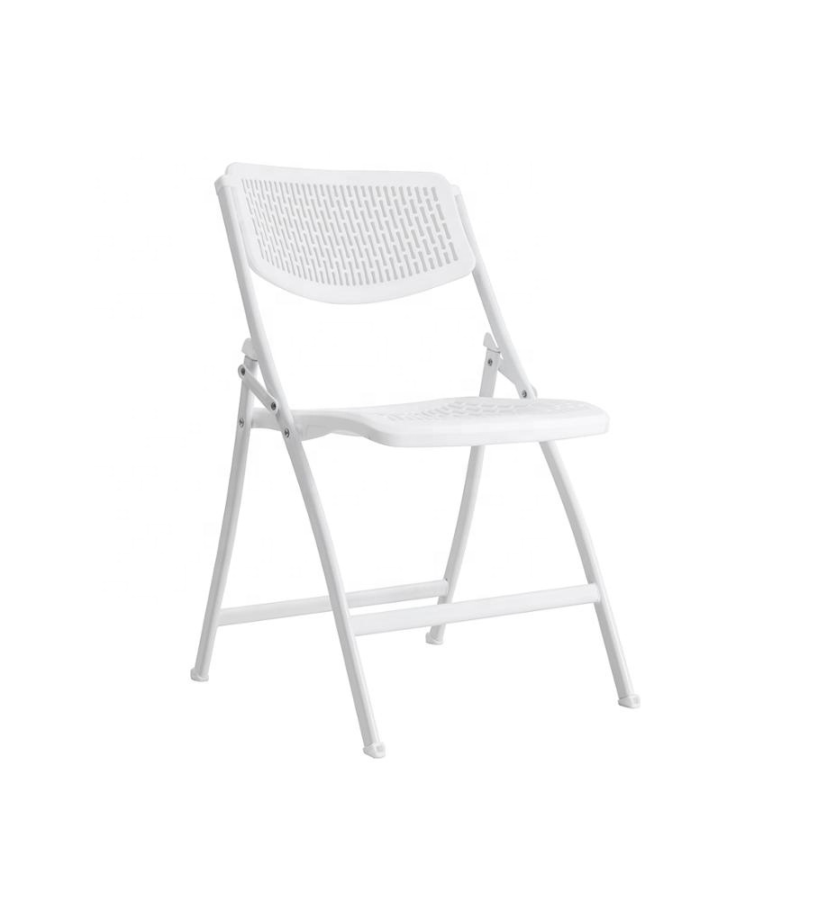 Free Sample Wholesale Commercial Stackable Wedding Party Event White Plastic Folding Chair/Folding plastic Chair