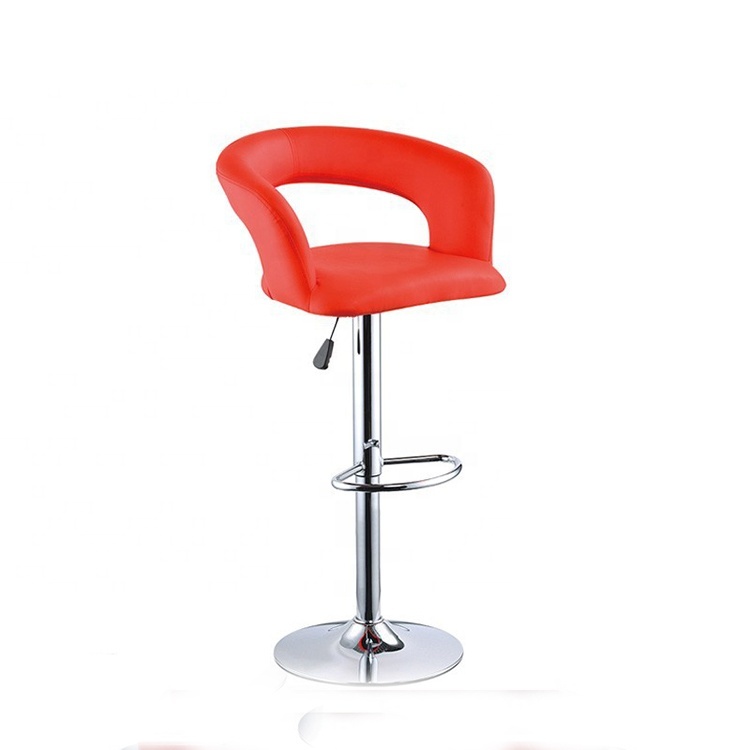 Popular Design Barstool The Iron Frame With Bent Wood Seat The Outer Of Seat Is Foam And Pu