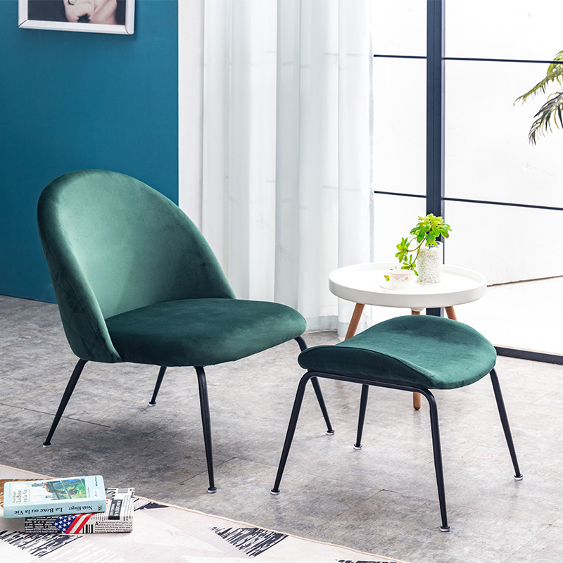 New Style Hotel Dining Chair With Gold Leg High Quality Grey Green Fabric Living Room Beetle Chair Dining Furniture