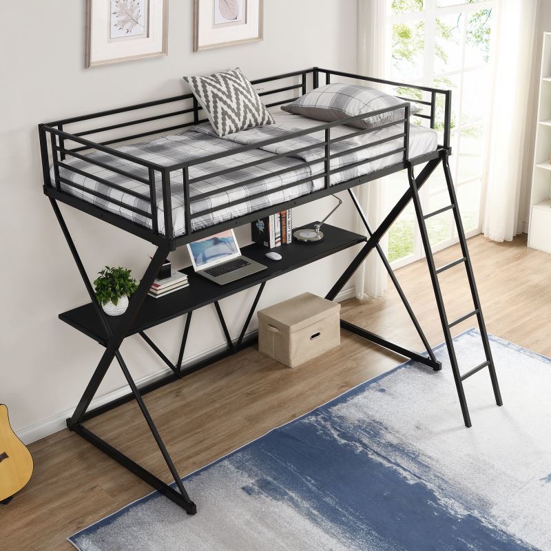 Bedroom Iron Canopy Foldable Loft Sofa Bed Furniture Folding Bunk Dormitory Metal Children Adjustable Luxury Beds