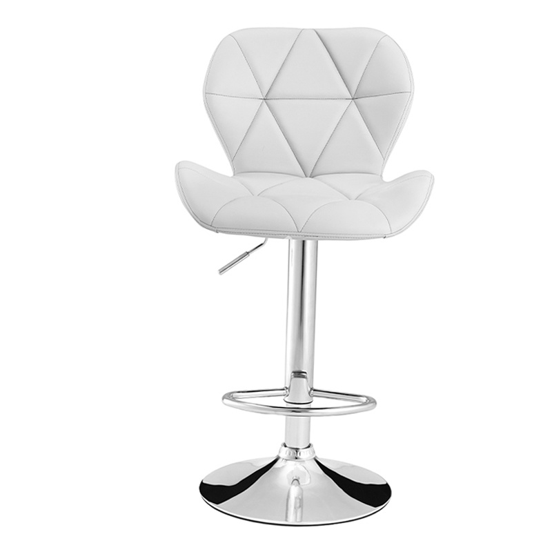 Luxury New Design Style Fabric Seat Furniture Bar Stool Modern Stainless Steel Leg Pu Leather