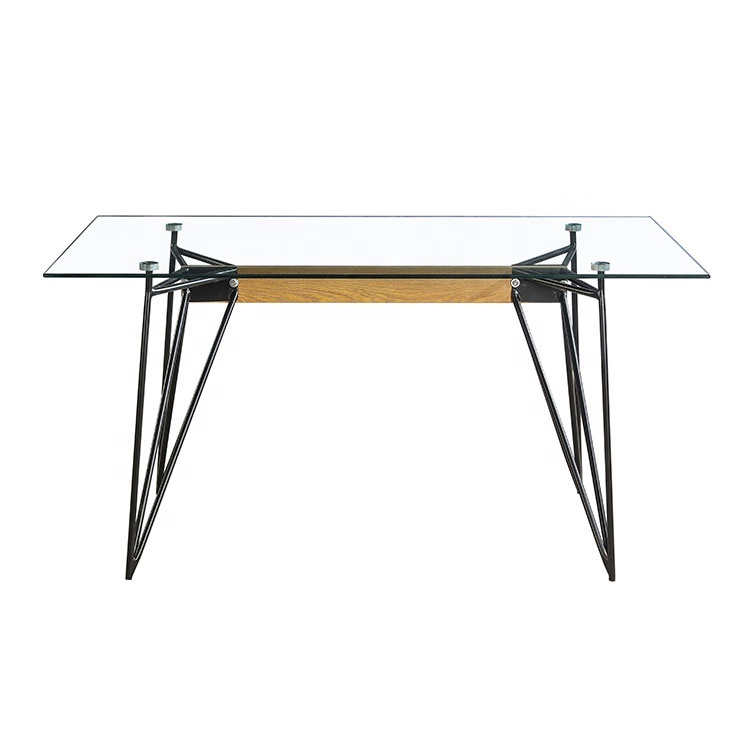 High Gloss Rectangle Tempered Glass Tea Table Design