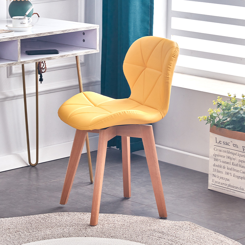 High Quality Living Room Furniture PU Thick Sponge Butterfly Leisure Chair Wood Legs Living Room Chair