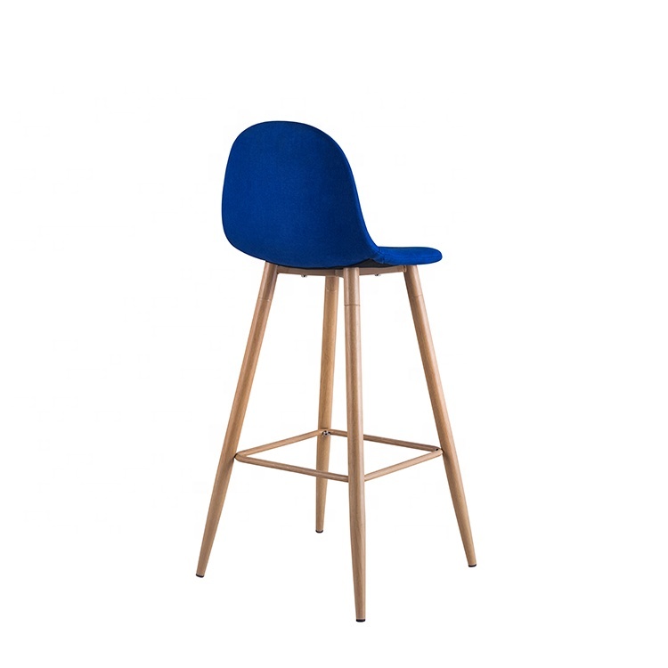 Modern Unique Design Seat Wood Leg French Bar Stool