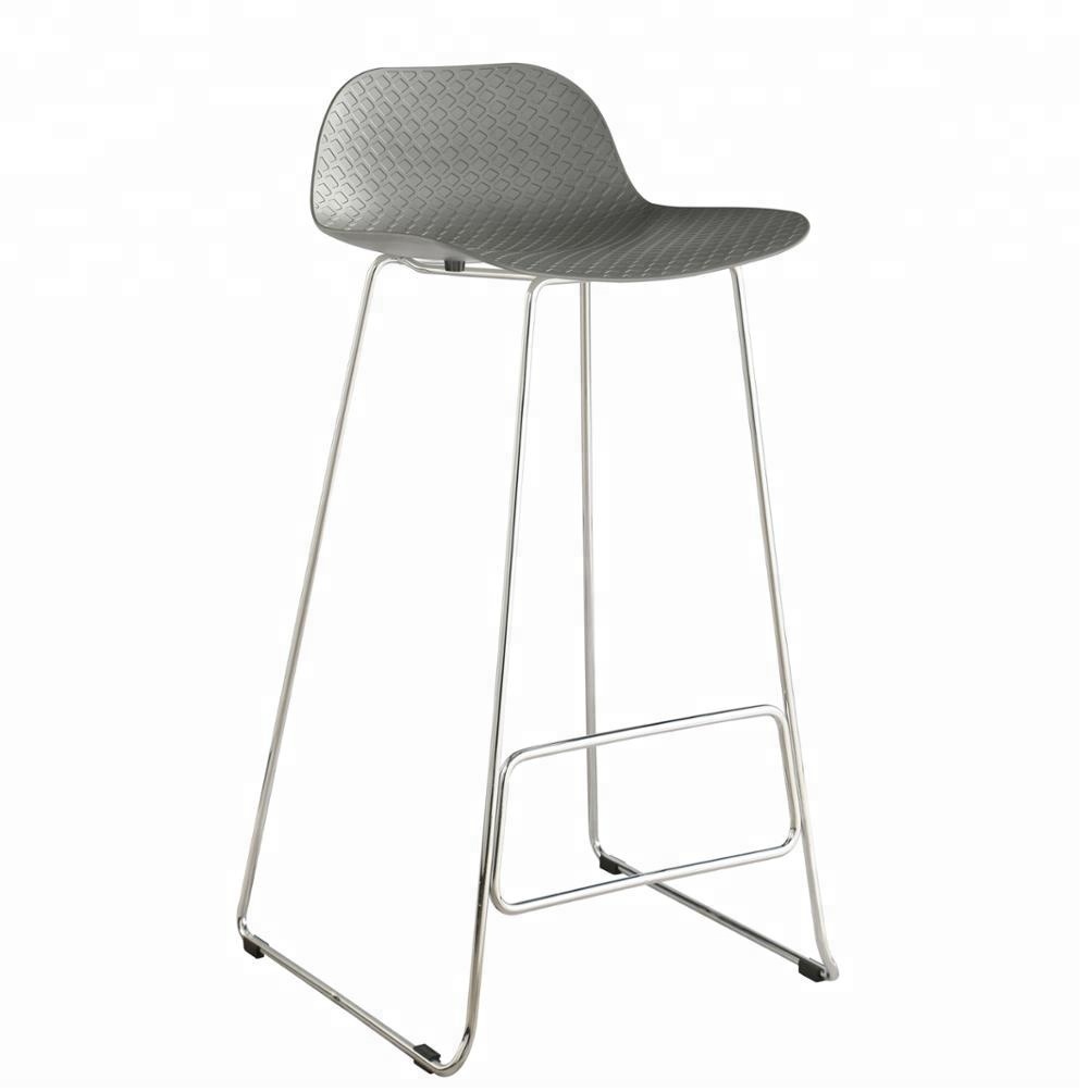 Factory Manufacturing Cheap Popular Dining Plastic Metal Bar Chair