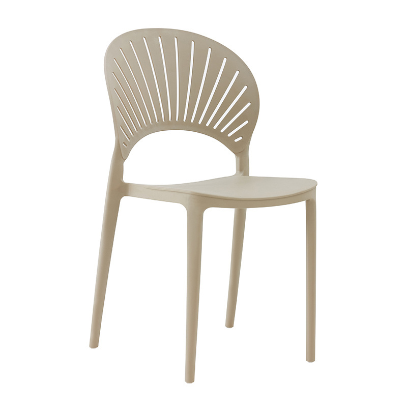 Curved Back Dining Chair,Armless Bistro Dining Chair,Modern Curved-Back Plastic Dining Chair,Premium Plastic,Multi-Color Optional,can Be Used Indoors and Outdoors