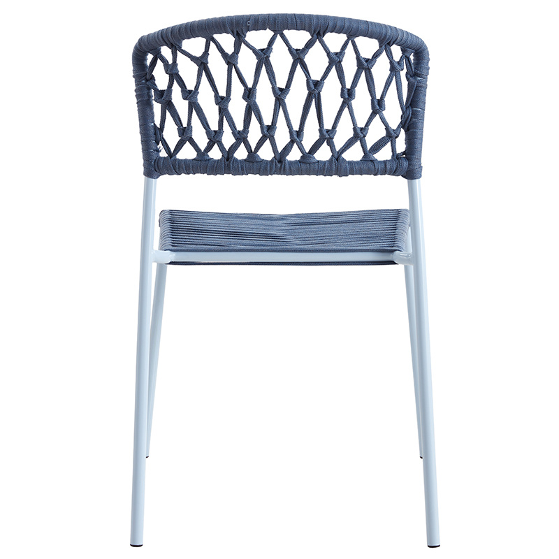 Outdoor steel wicker chair