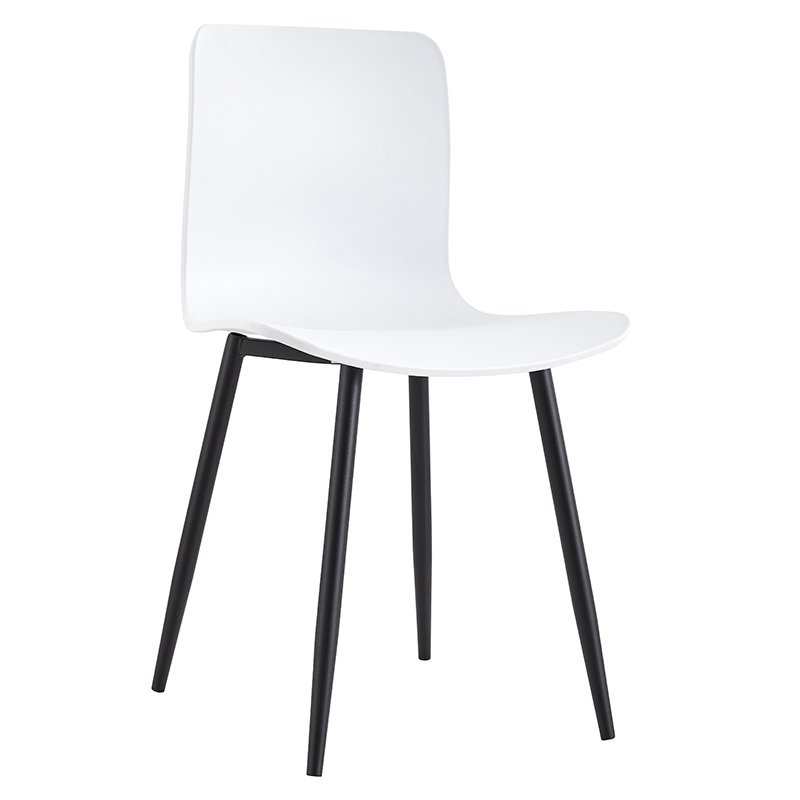 PP dining chair with metal legs