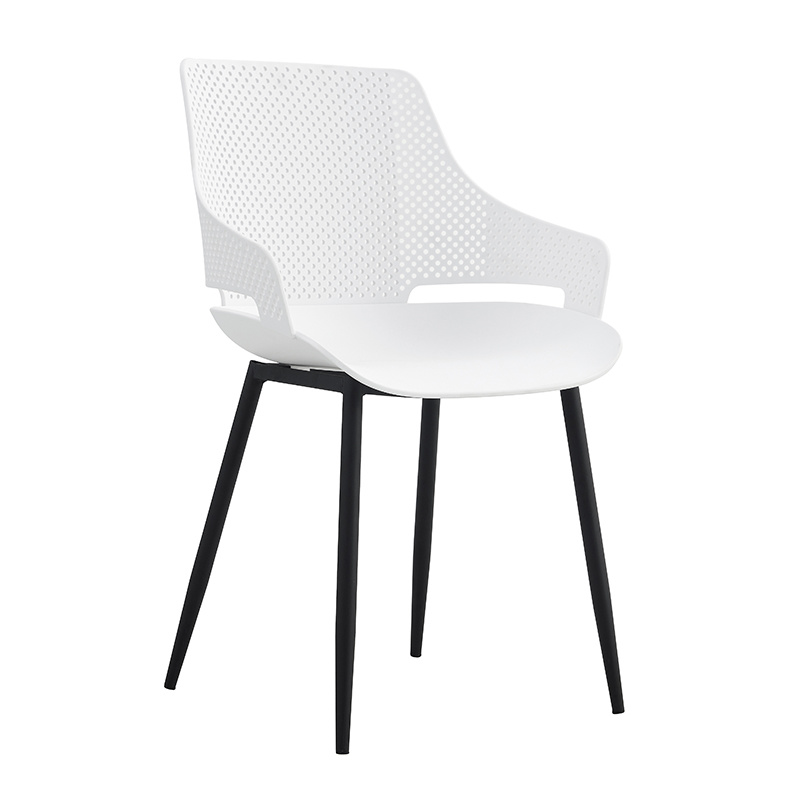 Plastic Chair Seat With Powder Coated Metal Legs