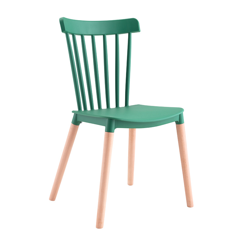 Plastic Chair with Beech Legs
